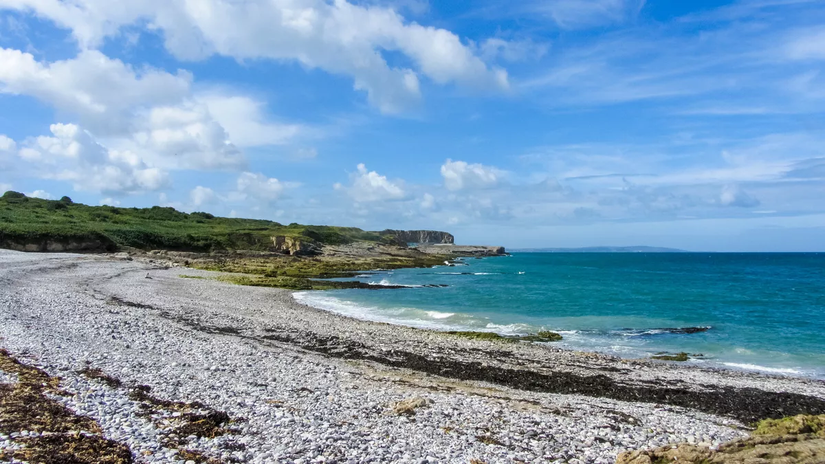 Beach in Anglesey in north west Wales near Cae Mawr and Penrhos Club Campsites.
