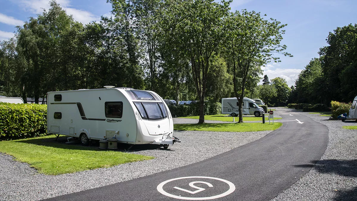 Spacious hardstanding pitches