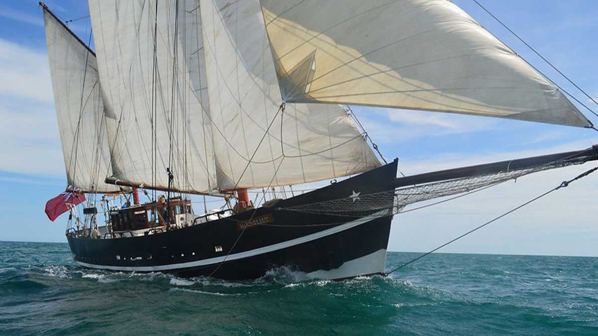 Large sailing boat on the water