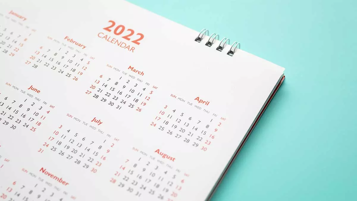 2022 calendar