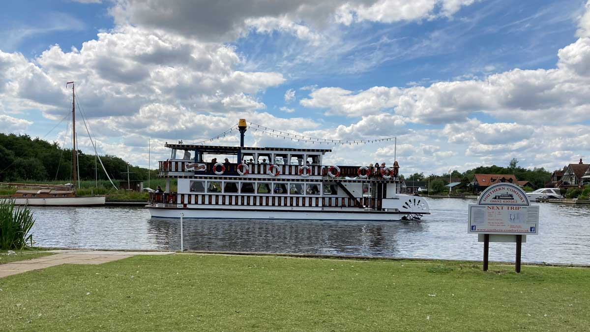 Southern Comfort Paddle Steamer on the water