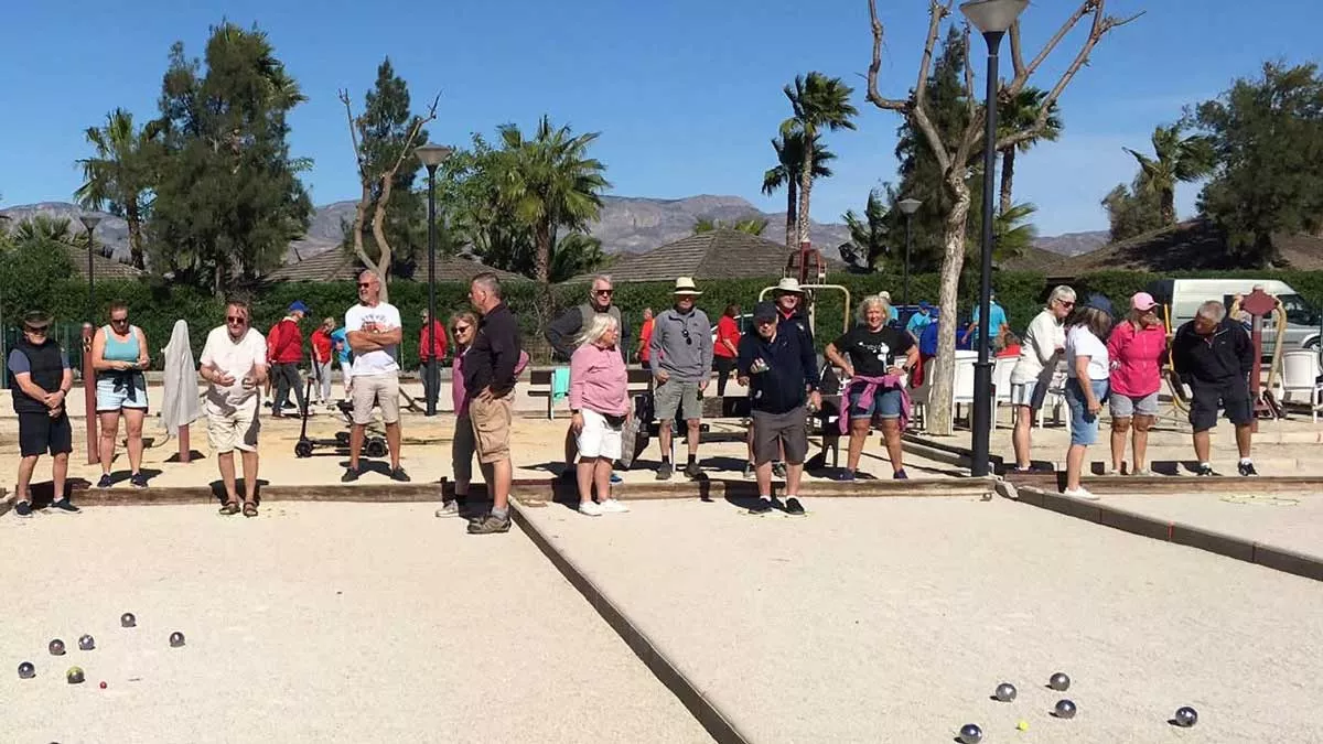 playing boules in the sunshine
