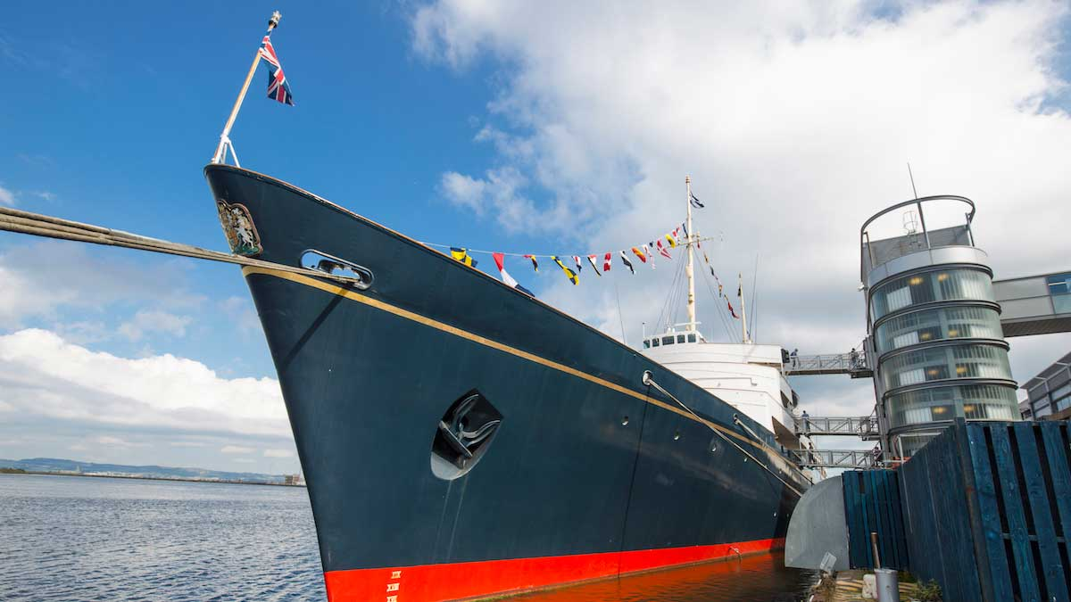 Large boat docked in a harbour