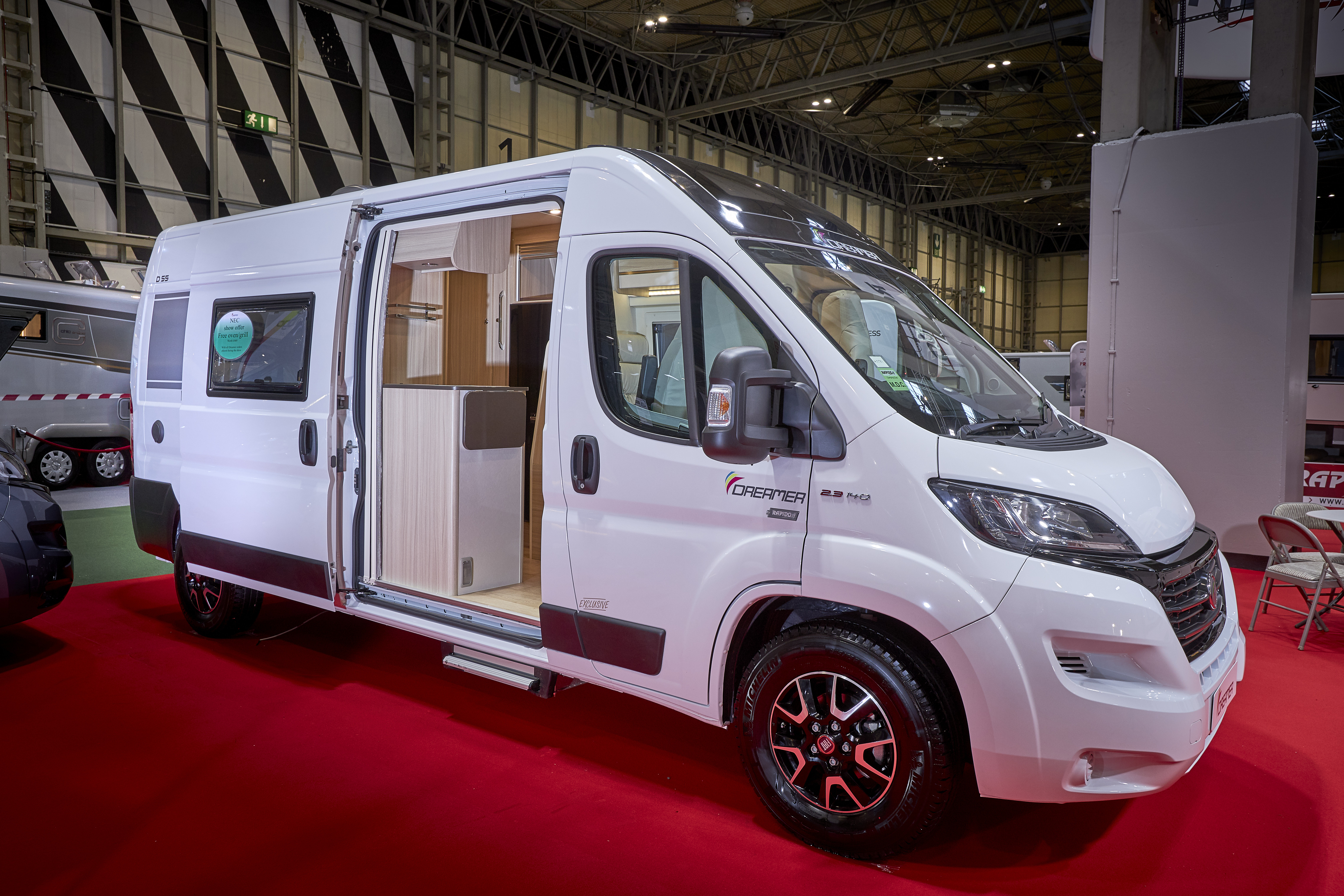 White exterior, van conversion