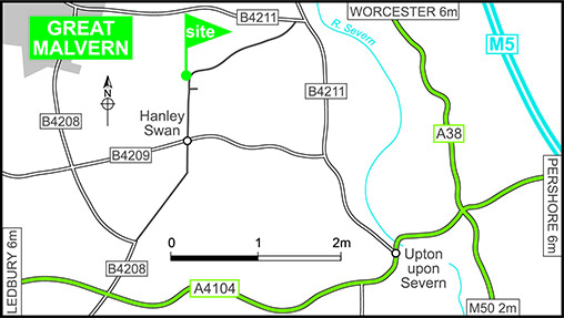 Map showing campsite location