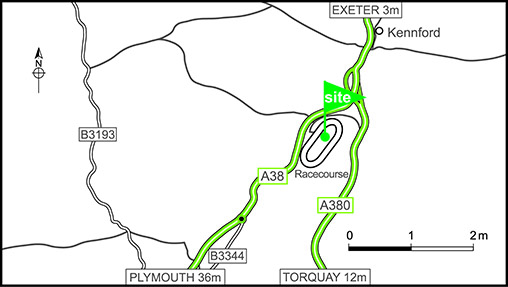 Map showing campsite location