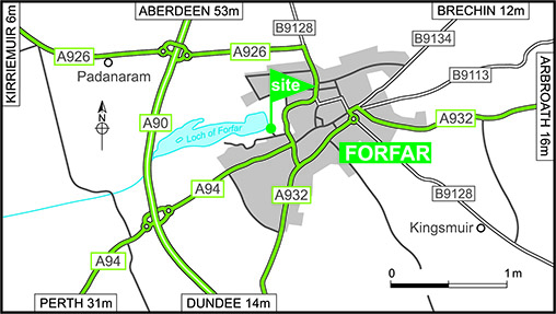 Map showing campsite location