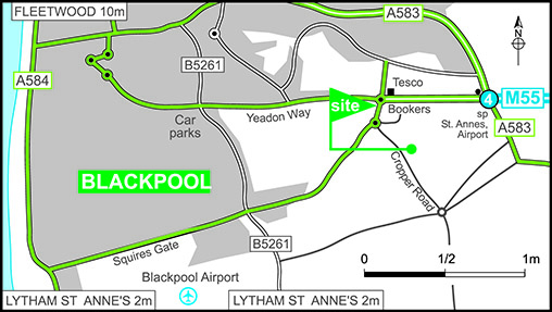 Map showing campsite location
