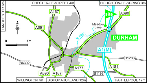 Map showing campsite location