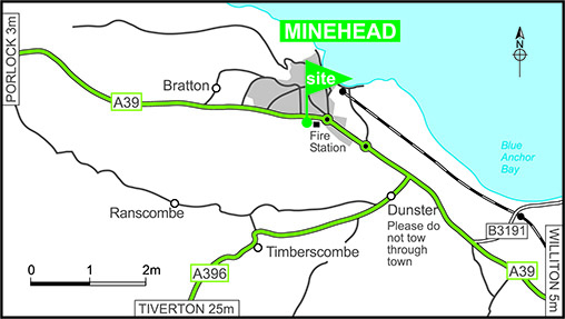 Map showing campsite location