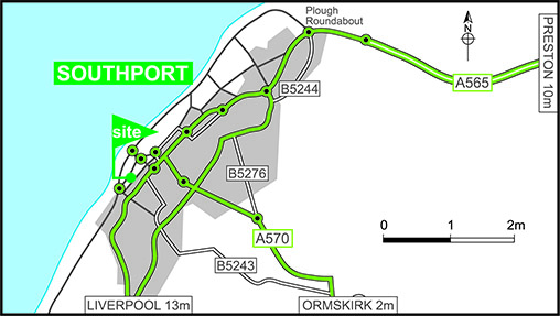 Map showing campsite location