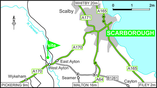 Map showing campsite location