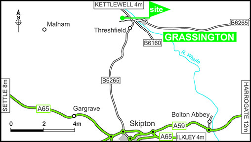 Map showing campsite location