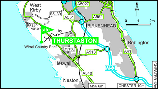 Map showing campsite location