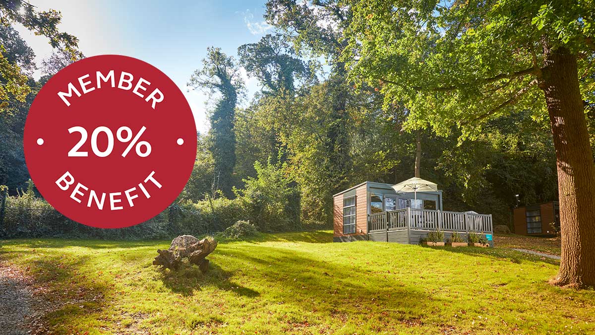 Glamping pod at Abbey Wood Experience Freedom glamping campsite 