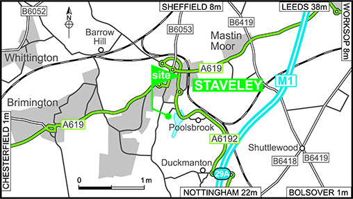 Map showing campsite location