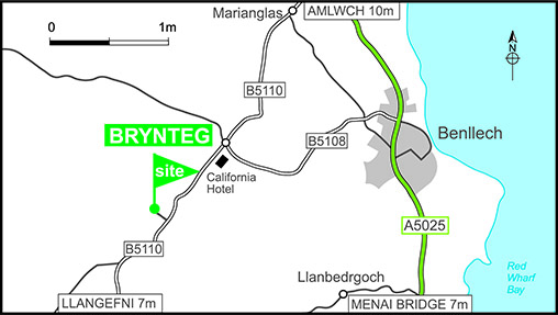 Map showing campsite location