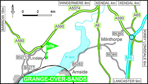 Map showing campsite location