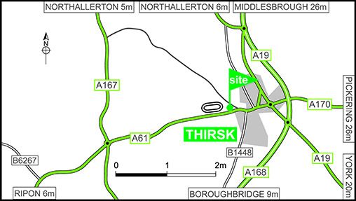 Map showing campsite location