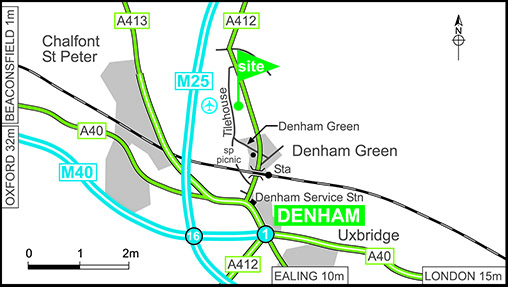 Map showing campsite location