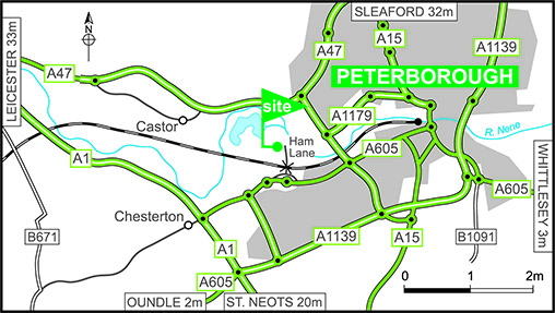 Map showing campsite location