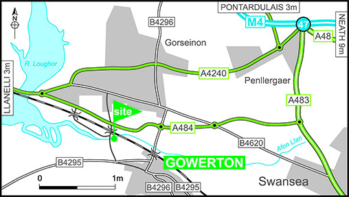 Map showing campsite location