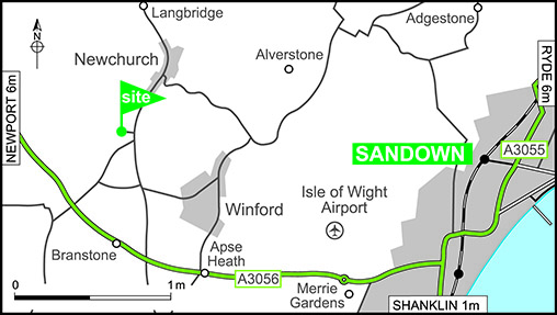 Map showing campsite location