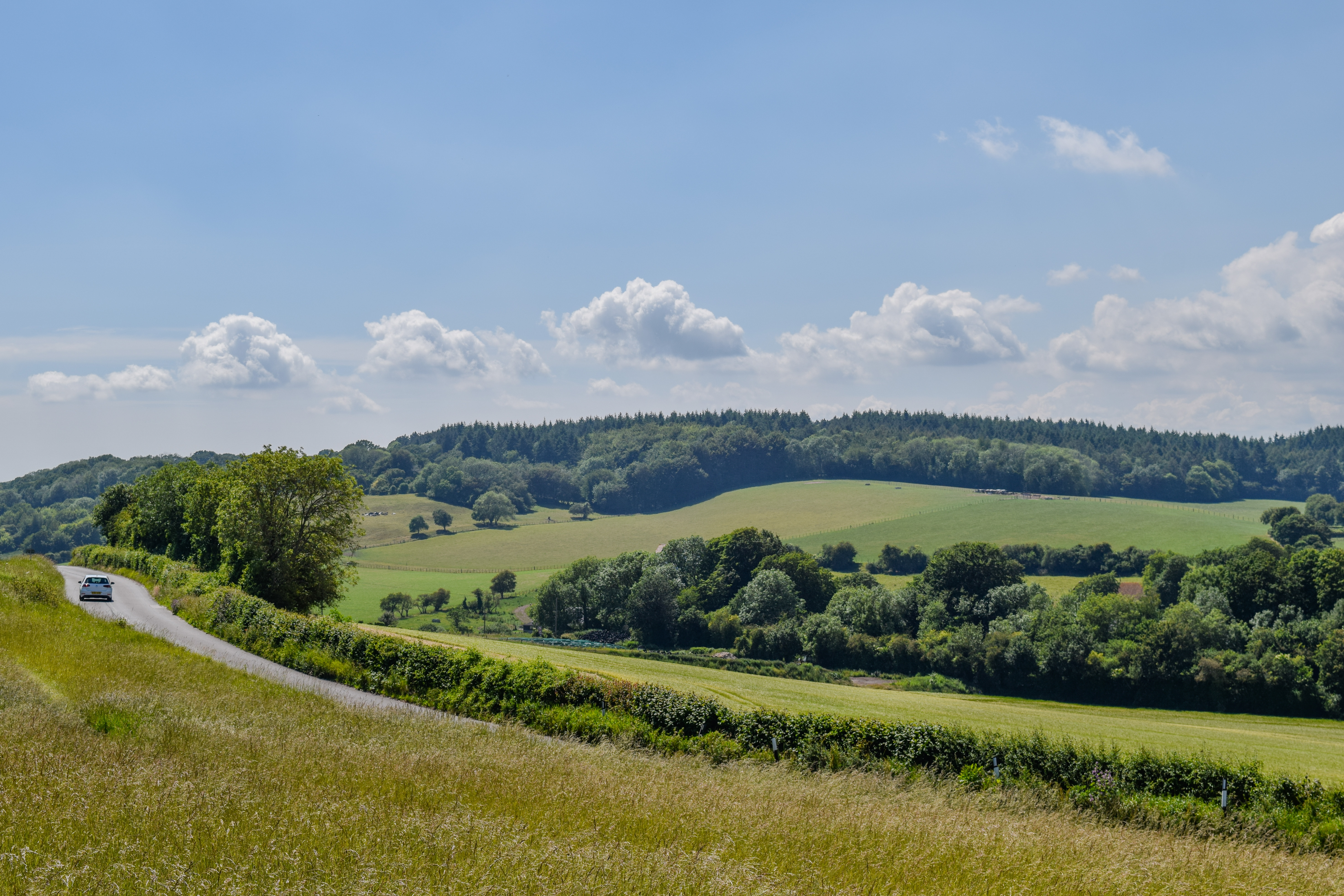 Rolling hills of Elham Valley in Kent