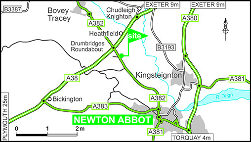 Map showing campsite location