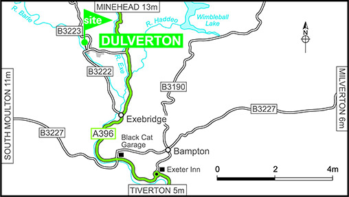 Map showing campsite location