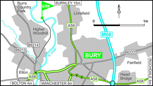 Map showing campsite location