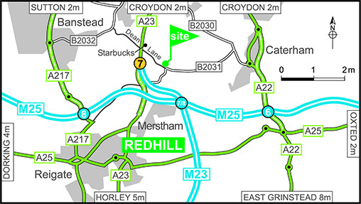 Map showing campsite location