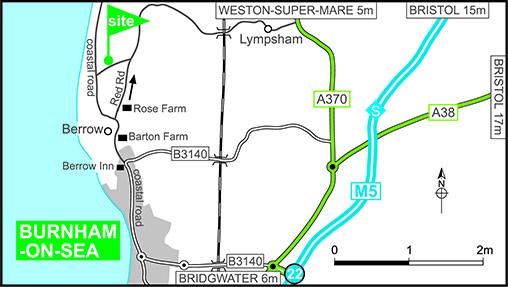 Map showing campsite location