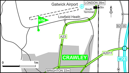 Map showing campsite location