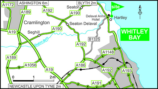 Map showing campsite location