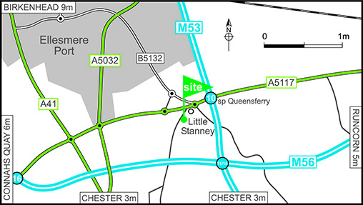 Map showing campsite location