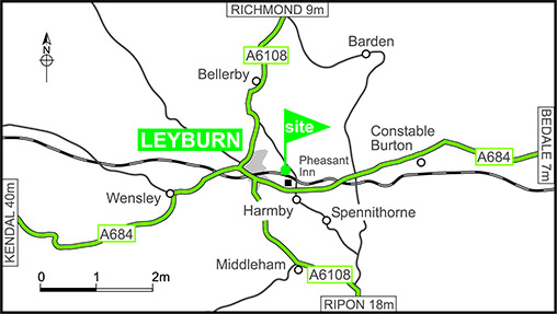 Map showing campsite location