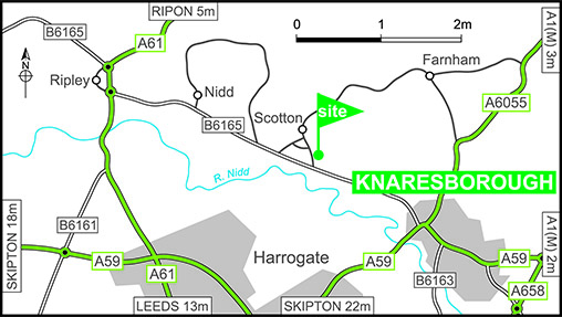 Map showing campsite location