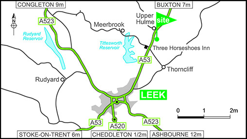 Map showing campsite location