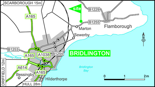 Map showing campsite location