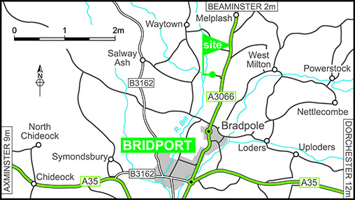 Map showing campsite location