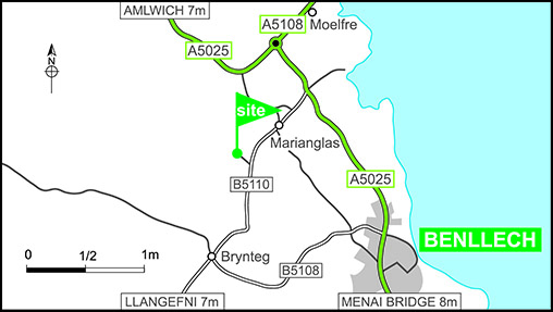 Map showing campsite location