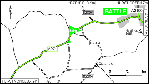 Map showing campsite location