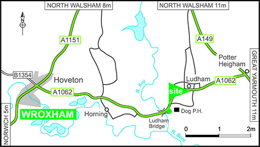 Map showing campsite location