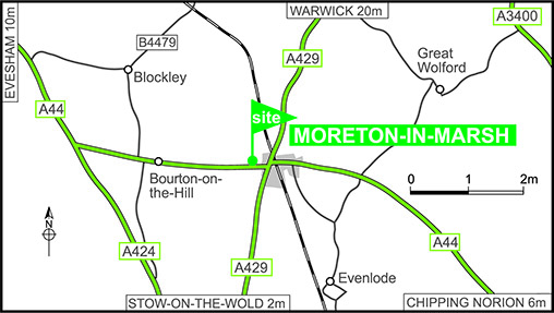 Map showing campsite location