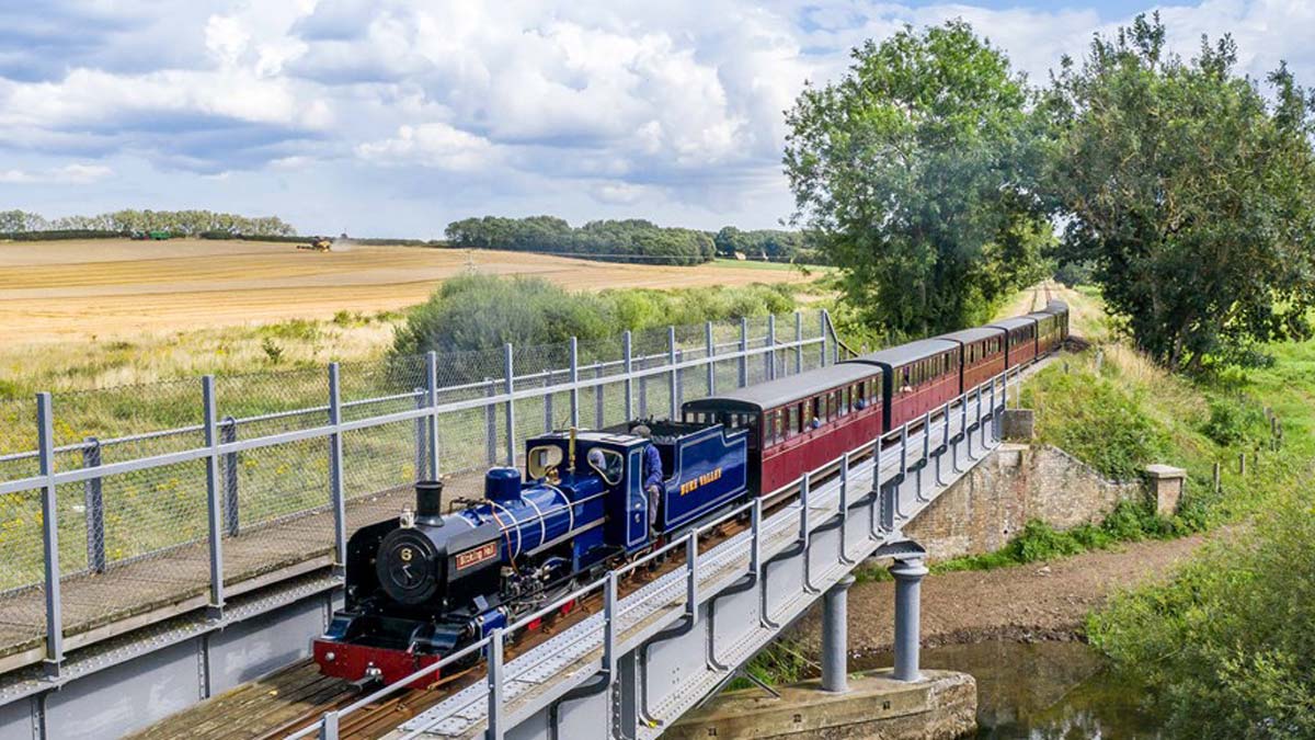 View of the narrow gauge railway train