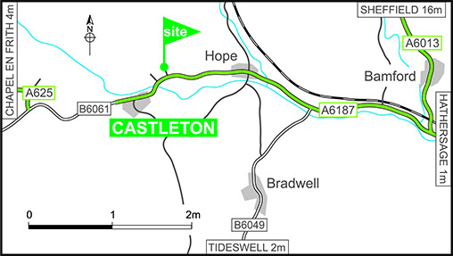 Map showing campsite location