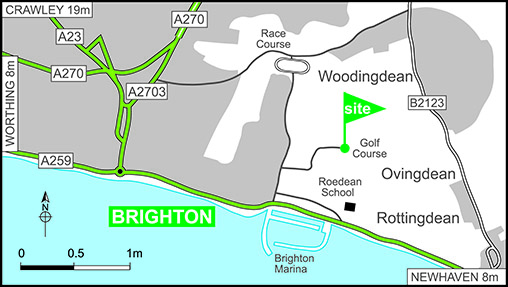 Map showing campsite location