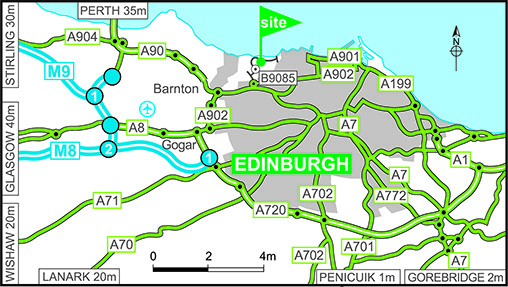 Map showing campsite location