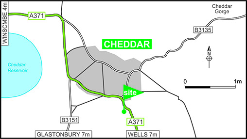 Map showing campsite location